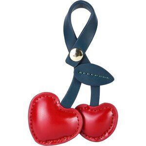 ✨ Fuerxy Cute Cherry Charm Women Red Purse Accessories PU Key Charms Handbags